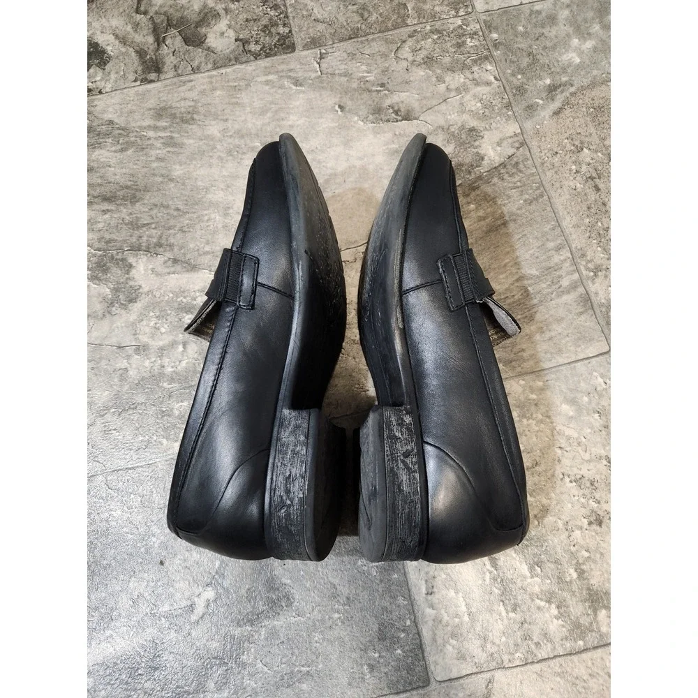 Earth Avani Barcelona Loafers Black Leather Penny Slip On Shoes 9.5M